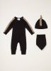 Burberry Controleer driedelige babycadeau set , Zwart, Unisex online kopen