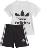 Adidas Originals Trefoil T Shirt/Shorts Set Baby's White Kind online kopen